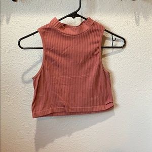 Pink turtle necked crop top